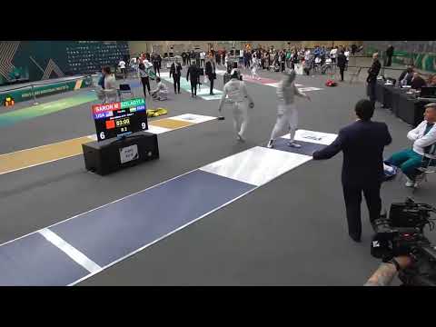 Budapest World Cup 2023 SMS - L16 - Mitchell Saron USA v Aron Szilagyi HUN