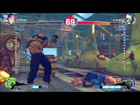 SSF4 Rank Match  kao 1976 (RY)  vs  scrubydan (SA)