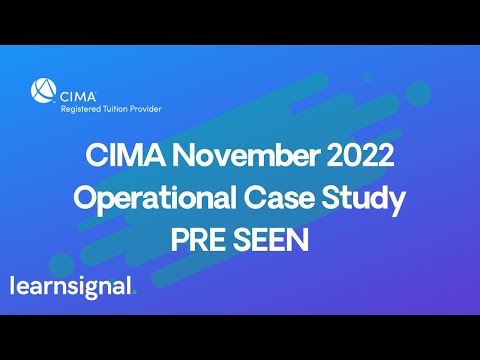 CIMA OCS November 2022 Pre-Seen Case Study | Fireworks | Learnsignal