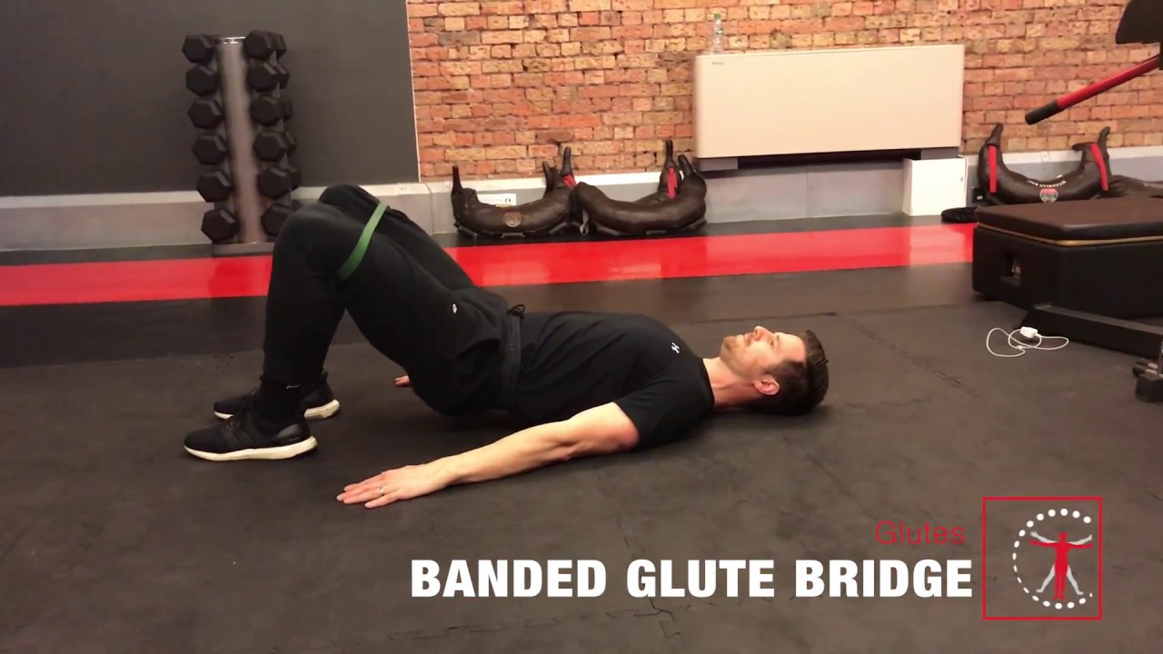 Banded Glute Bridge - YouTube