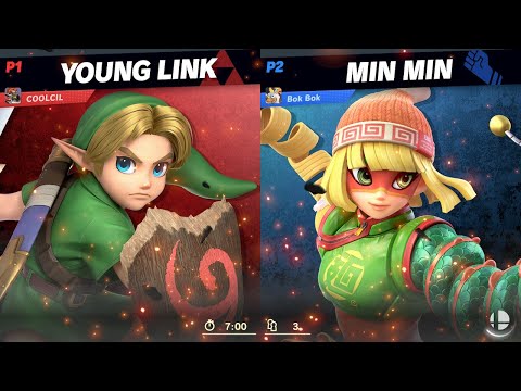 Super Smash Bros. Ultimate - Quickplay - COOLCIL (Young Link) VS. Bok Bok (Min Min) (Replay Mode)