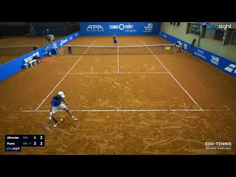 Daniel Altmaier and Ellie Halbauer hotdog challenge- Exo-Tennis