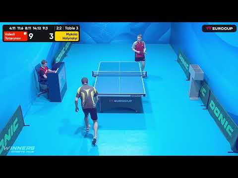 10:45 Valerii Tatarynov 3 - 2  Mykola Halynskyi 11.04.2023 TT Euro.Cup Ukraine Star