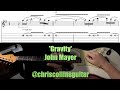 Gravity - John Mayer | Guitar Tab Transcription Lesson Tutorial How To Play Cover