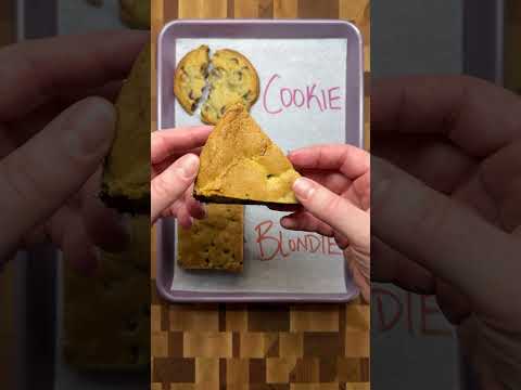 Chocolate Chip Cookies vs Cookie Cake vs Blondies #baking