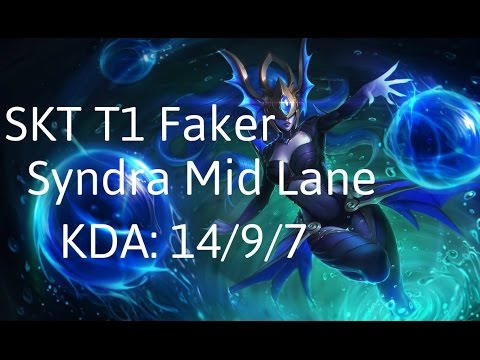(Korea Rank) SKT T1 Faker - Syndra Mid lane - Platinum 1 Season 6