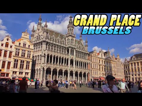 GRAND PLACE Square - Grote Markt - Brussels - Belgium (4k)