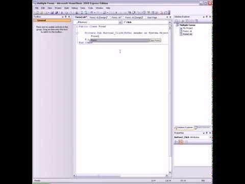 Simplevbtuts Multiple Forms Visual Basic 2008