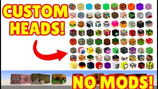 How to get custom heads in Minecraft! No Mods!