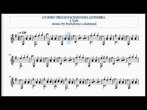 Cuatro Piezas Faciles Para Guitarra 1.VALS