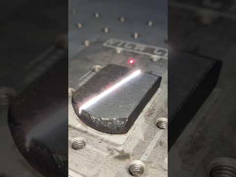 (ASMR) Rust on metal removed through laser #asmr #asmrsounds  #ai #lasercutting #metal #rust #laser