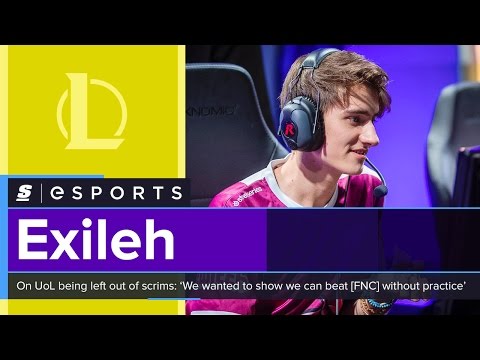 Exileh on UoL being left out of scrims: 'We wanted to show we can beat [Fnatic] without practice’
