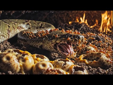 Fire Ants Attack Snake Nest  Hidden Predators in the Wild
