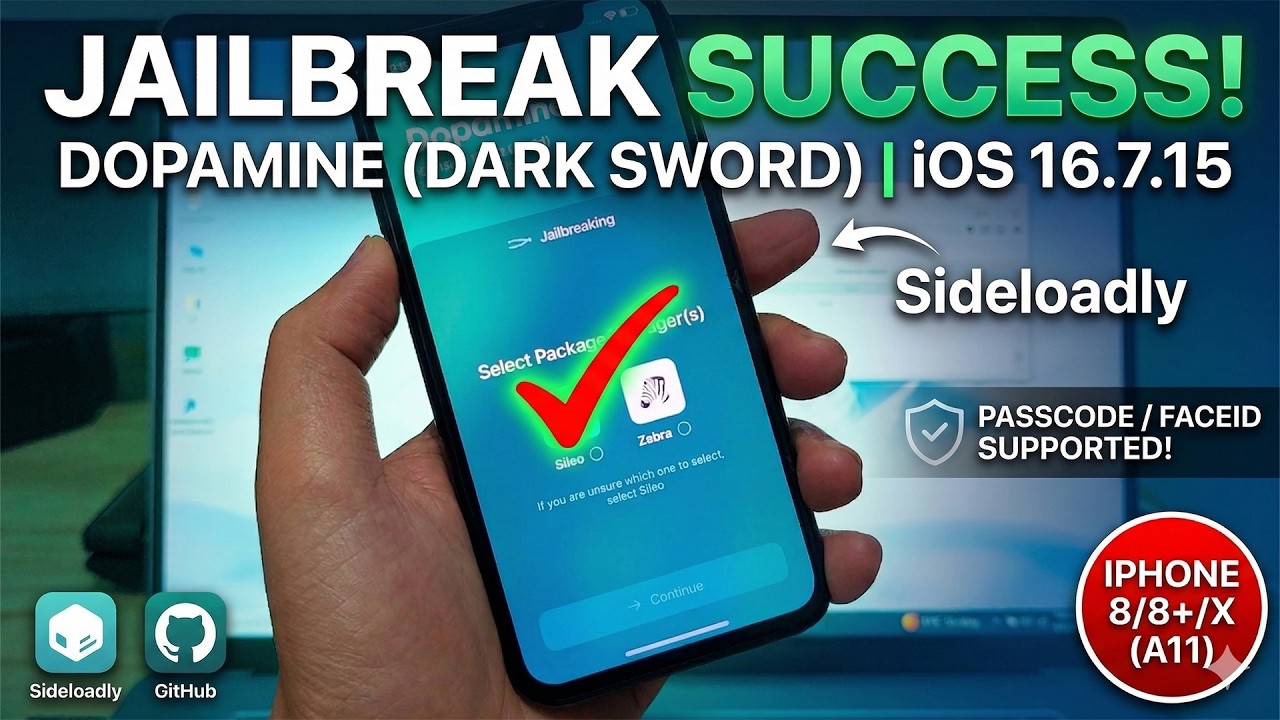 How to Jailbreak iOS 16.7.15 iPhone 8/X with Dopamine 2.5 Beta (DarkSword)