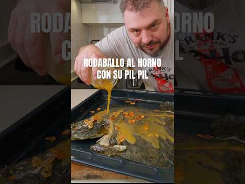 Rodaballo al horno con su pil pil. Sencillo y delicioso.