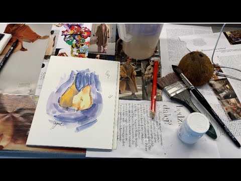 SKETCHBOOK PEARS WATERCOLORS