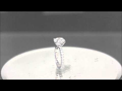 14K WHITE GOLD ROUND CUT DIAMOND ENGAGEMENT RING PRONG STYLE 2.10CT - KNR INC - 729 2