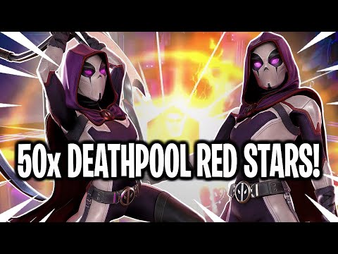 50x Deathpool Red Star Orb Opening! - MARVEL Strike Force - MSF