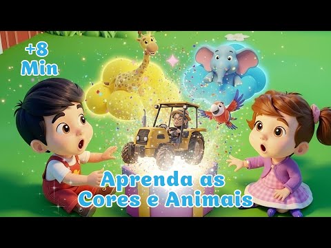 Aprenda as Cores Mágicas e os Animais para Crianças ! Turminha Paraiso | Completo