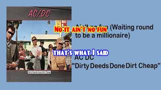 KARAOKE AC DC - AIN&#39;T NO FUN WAITING ROUND TO BE A MILLIONAIRE