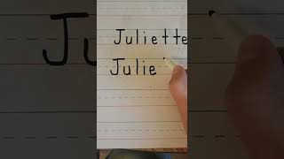 Juliette name handwriting