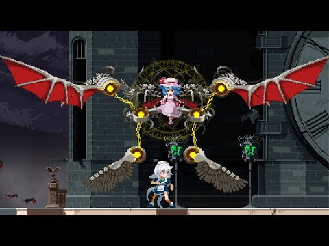 Touhou Luna Nights - All Bosses [No Damage/Time Stop/Snail Time/Skills] + Ending