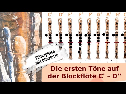 Die Töne und Griffe C' - D'' auf der Blockflöte