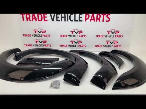 For Ford Ranger 2019-2022 Wheel Arches Extension Fender Flares Set Gloss Black video
