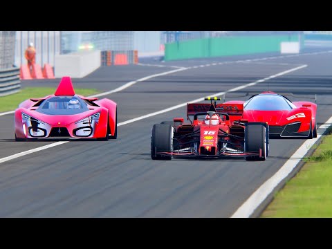 Ferrari F1 2019 vs Ferrari Xezri vs Ferrari F80 Concept - Monza