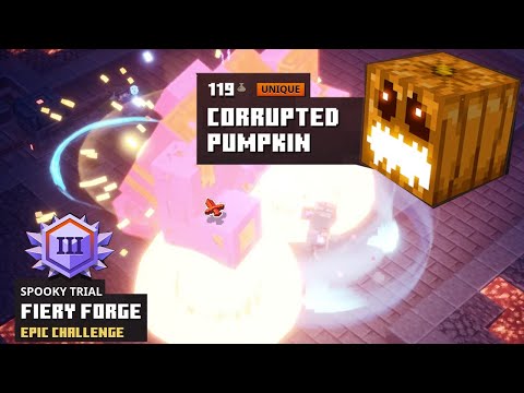 Minecraft Dungeons CORRUPTED PUMPKIN | Spooky Trial III (Night Mode)