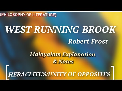 West Running Brook |Robert Frost | Summary in Malayalam | Notes#keralauniversity #literaturemiss