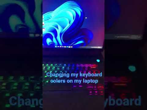 Changing the colors on my laptop keyboard#gamingsetup #alienware #keyboard #ledlights #led #laptop