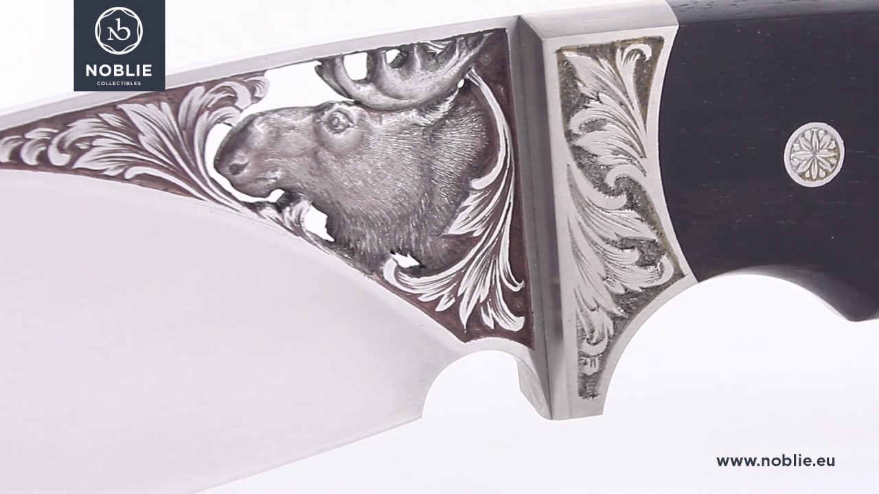 Knife art NOBLIE / handmade custom knife / Engraved knife