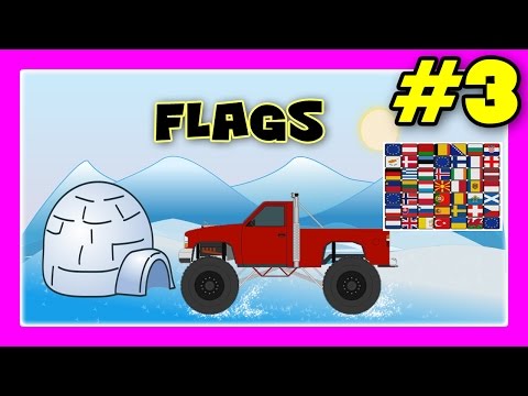 FLAGS SONG FOR KIDS - Monster Trucks with Flags of Europe, Flags for Children #3