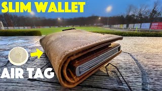 Slim Wallet Magati Naga - Leder, Münzfach für AirTag, Fach für Geldscheine und Kartenetui - deutsch