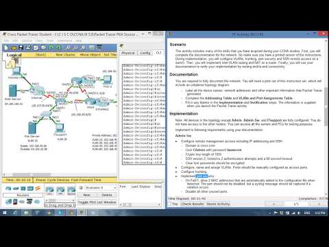 CCNA3 1.3.1.3 Packet Tracer - Skills Integration Challenge