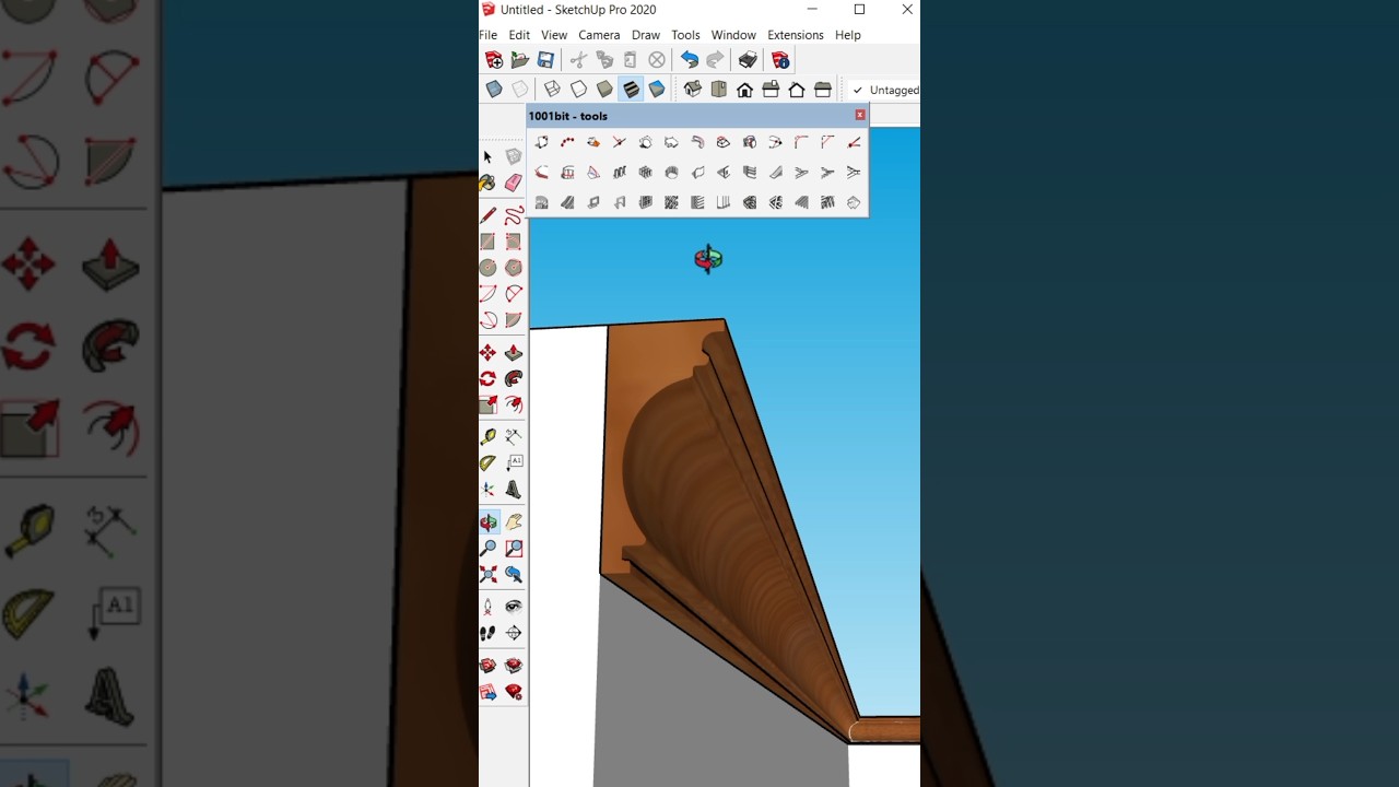 ✅ Easy Cornice Moulding Design With 1001Bit Tools In SketchUp #shorts #sketchup #3dmodeling #cad #3d