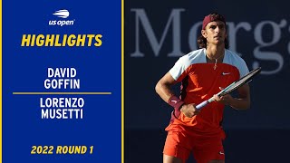 David Goffin vs. Lorenzo Musetti Highlights | 2022 US Open Round 1