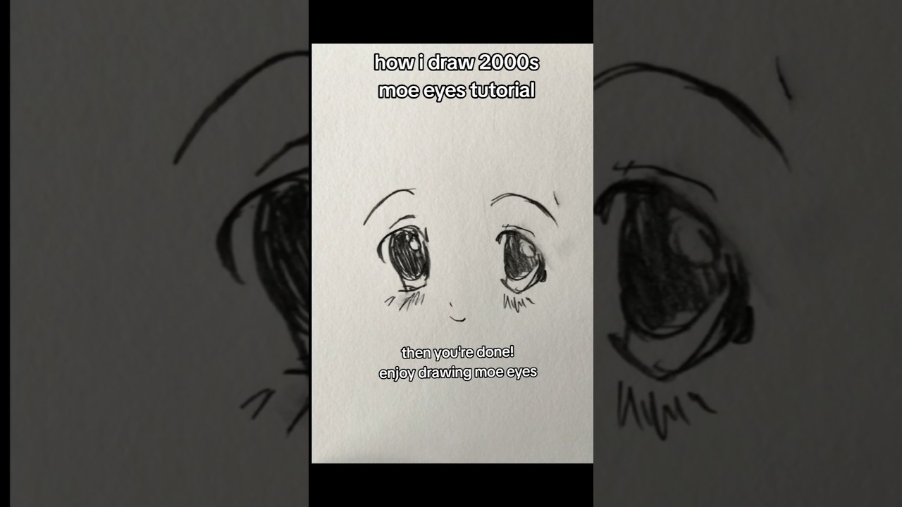 how to draw 2000s moe eyes tutorial!! #arttutorial #tradtionalart #moeartstyle #2000s #tutorial