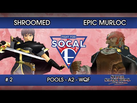 Fight For SoCal 2 - Shroomed (Marth) VS Epic Murloc (Ganondorf) - SSBM - Pools A2 (WQF)