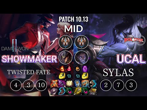DWG ShowMaker Twisted Fate vs KT Ucal Sylas Mid - KR Patch 10.13