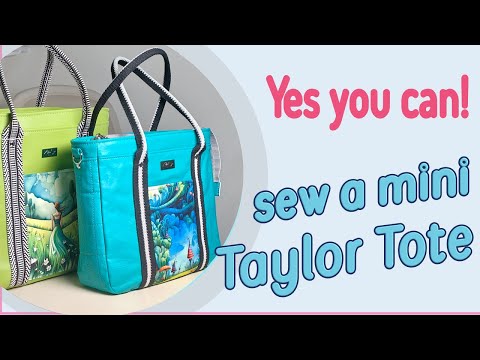 Sewing A 'Mini' Tote Bag For my 10.4" Tablet! (Taylor tote, by Lauren Mormino) Pattern Hack