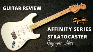 Video thumbnail for Squier By Fender Affinity Stratocaster Olympic White | Full Guitar Review by JC Guitar Tonez