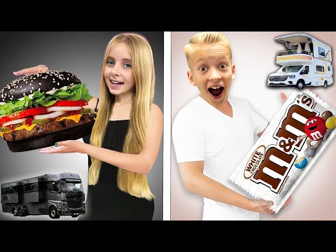 🚐 WHITE vs BLACK ◻️◼️ in the CARAVAN in the CAMPING 🏕️ GIRLS vs BOYS 🥳 Part 3