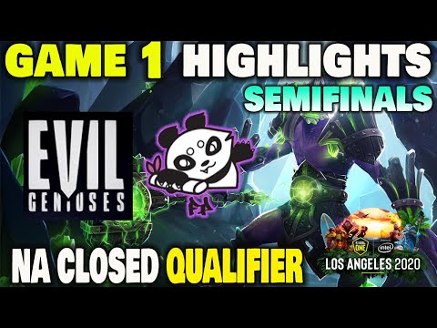 Evil Geniuses vs Fighting Pandas Game 1 ESL One Los Angeles 2020 NA Closed Qualifier Semifinals