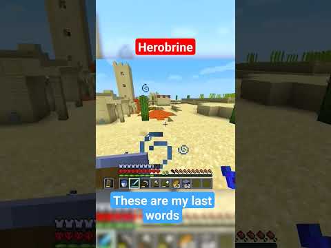 NEW: FOUND HEROBRINE in Minecraft! 😱 #shorts #herobrine