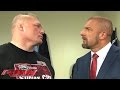 Brock Lesnar And Triple H Cross Paths In A Tense Backstage Encounter Raw February 1 2016