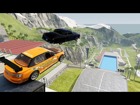 Crazy Vehicles High Speed Jump In Empty Pool (Crash Test) - BeamNG.drive High Speed Jumps In Pool