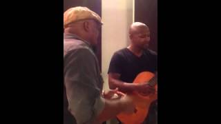 Heston & David Blayne on set of Love Junkie shoot