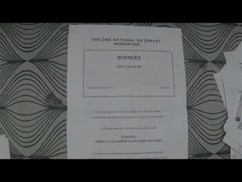 presentation sujet brevet SVT 2022